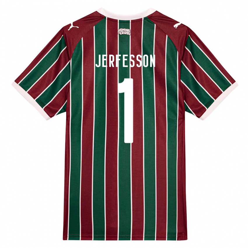 גברים Jerfesson #1 ירוק בורדו לבן ג'רזי ביתית 2026/27 חולצה קצרה