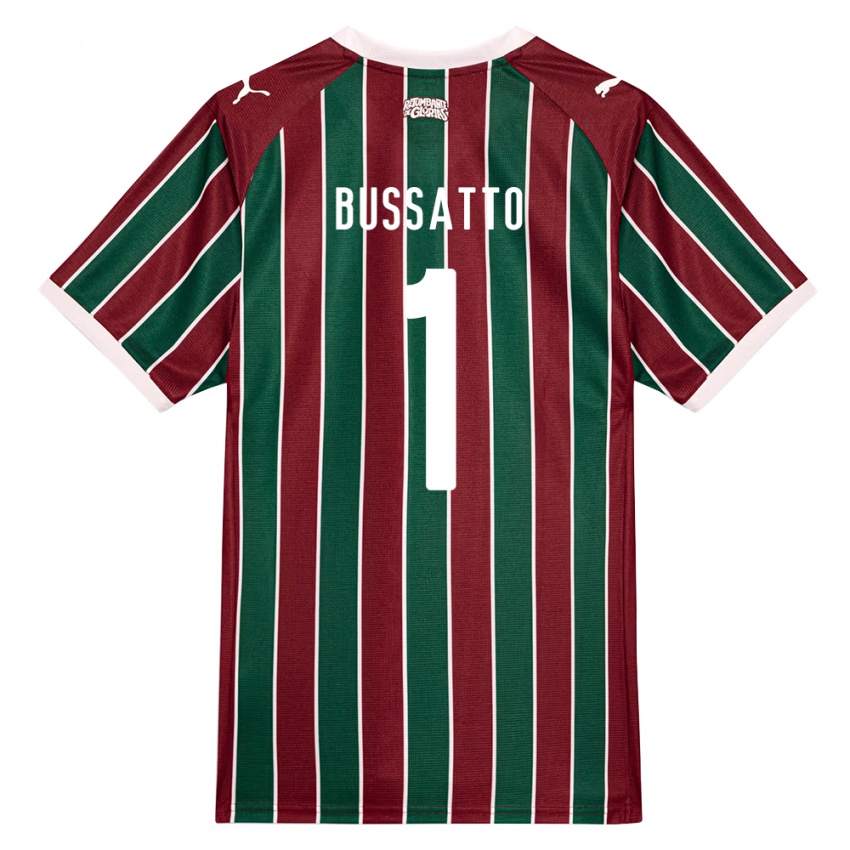 גברים Letícia Bussatto #1 ירוק בורדו לבן ג'רזי ביתית 2026/27 חולצה קצרה