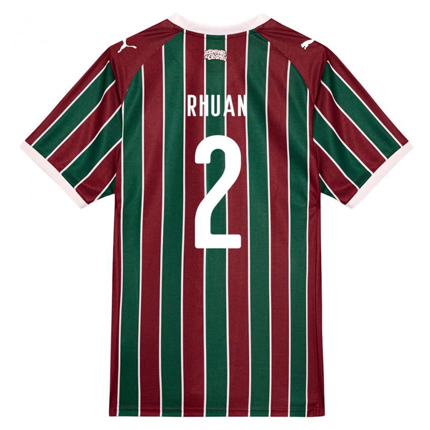 גברים Rhuan Allan Dourado Ribeiro #2 ירוק בורדו לבן ג'רזי ביתית 2026/27 חולצה קצרה