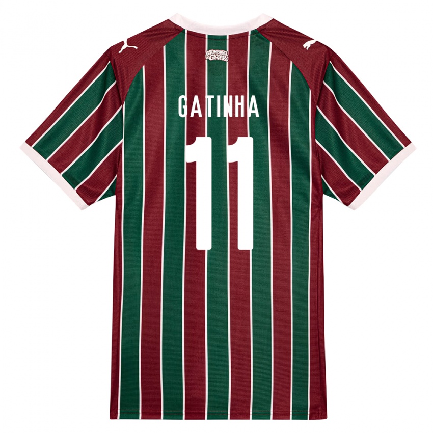 גברים Zé Gatinha #11 ירוק בורדו לבן ג'רזי ביתית 2026/27 חולצה קצרה