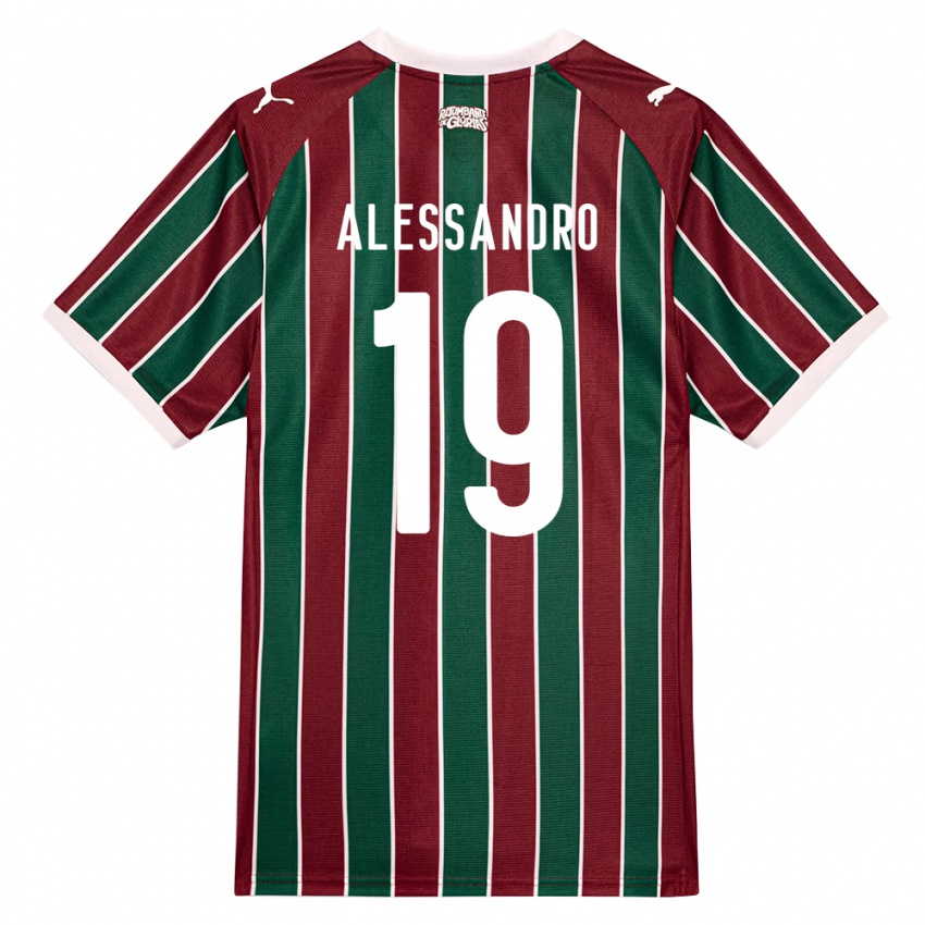גברים Alessandro #19 ירוק בורדו לבן ג'רזי ביתית 2026/27 חולצה קצרה
