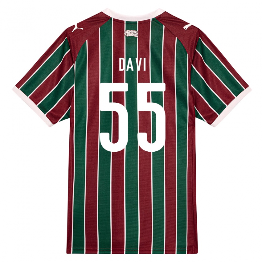 גברים Wallace Davi #55 ירוק בורדו לבן ג'רזי ביתית 2026/27 חולצה קצרה