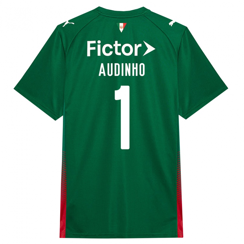 גברים Audinho #1 ירוק אדום לבן ג'רזי ביתית 2026/27 חולצה קצרה