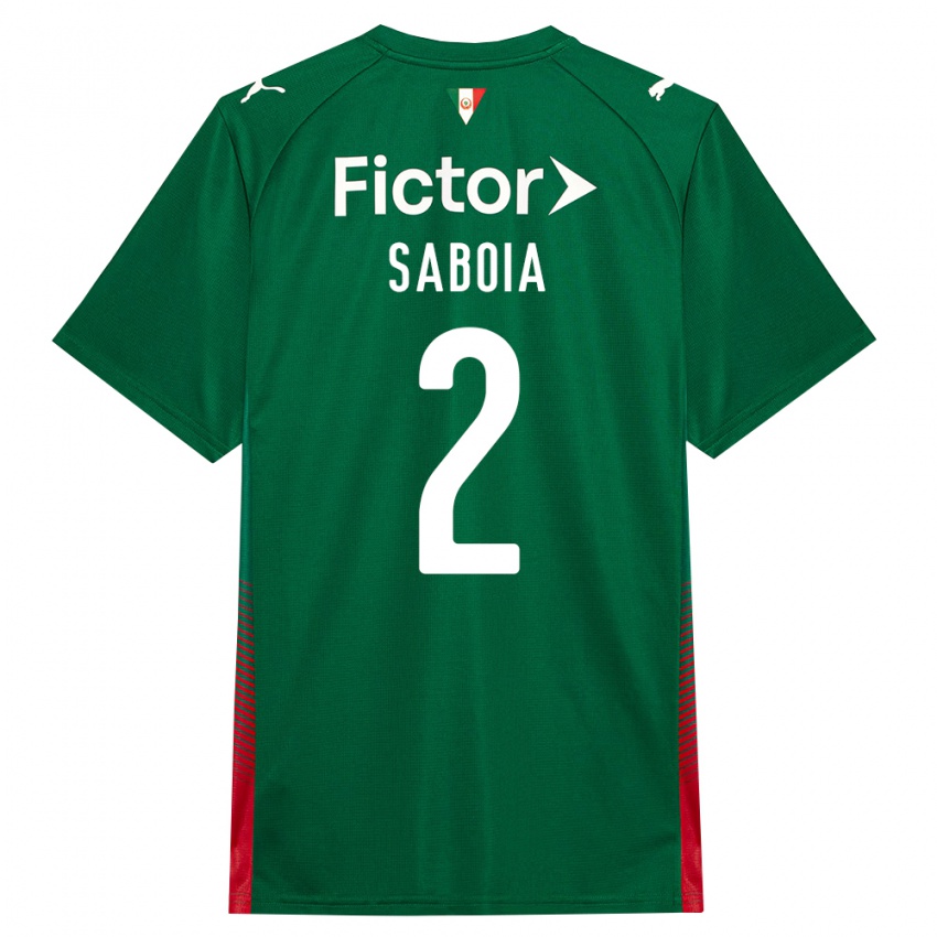 גברים Luis Saboia #2 ירוק אדום לבן ג'רזי ביתית 2026/27 חולצה קצרה