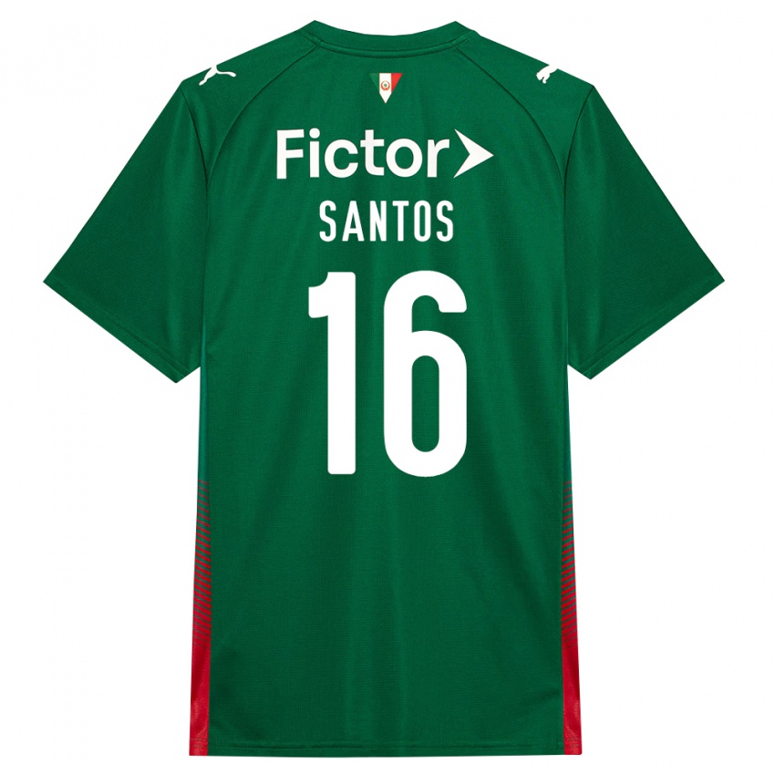 גברים Gaby Santos #16 ירוק אדום לבן ג'רזי ביתית 2026/27 חולצה קצרה