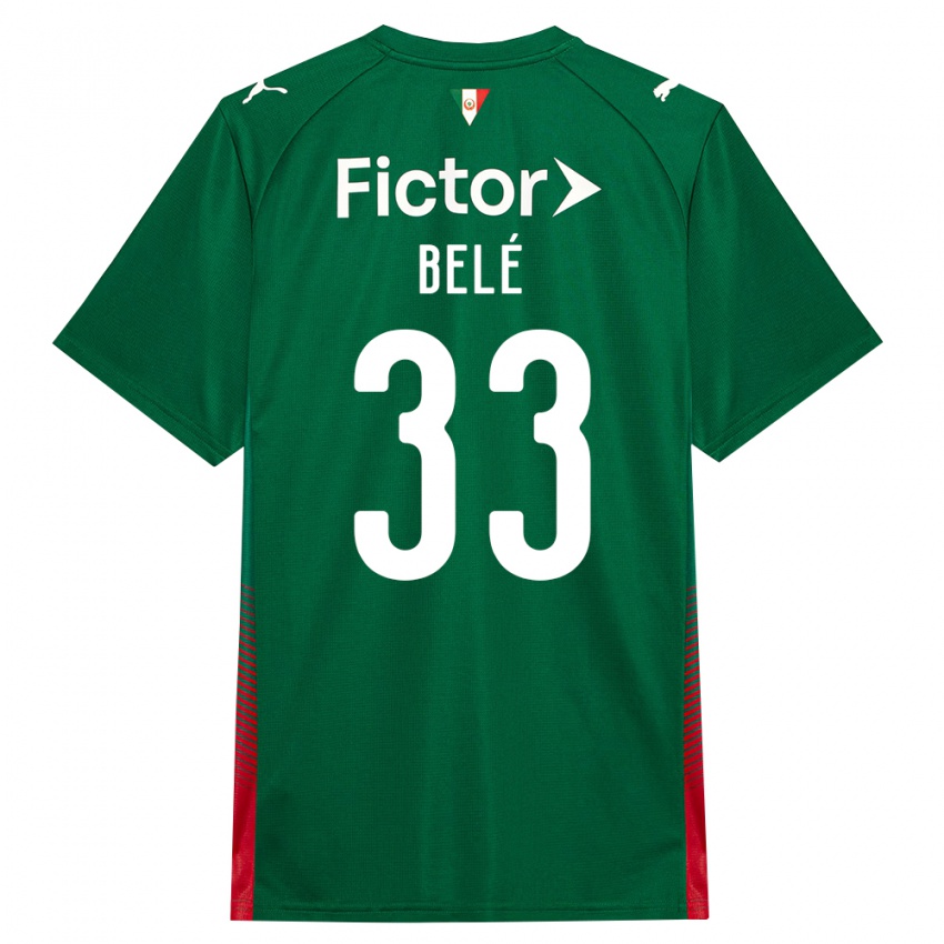 גברים Erick Belé #33 ירוק אדום לבן ג'רזי ביתית 2026/27 חולצה קצרה