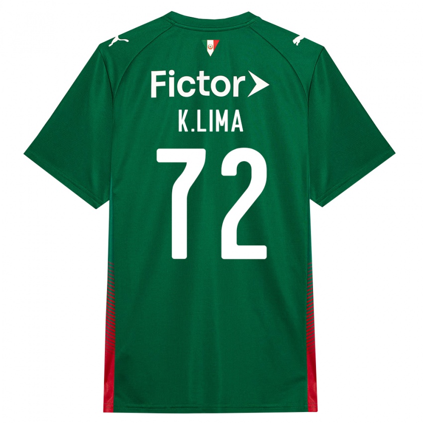 גברים Kauan Lima #72 ירוק אדום לבן ג'רזי ביתית 2026/27 חולצה קצרה