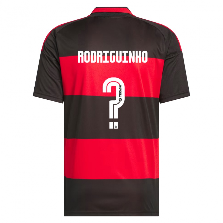 גברים Rodriguinho #0 אדום שחור לבן ג'רזי ביתית 2026/27 חולצה קצרה