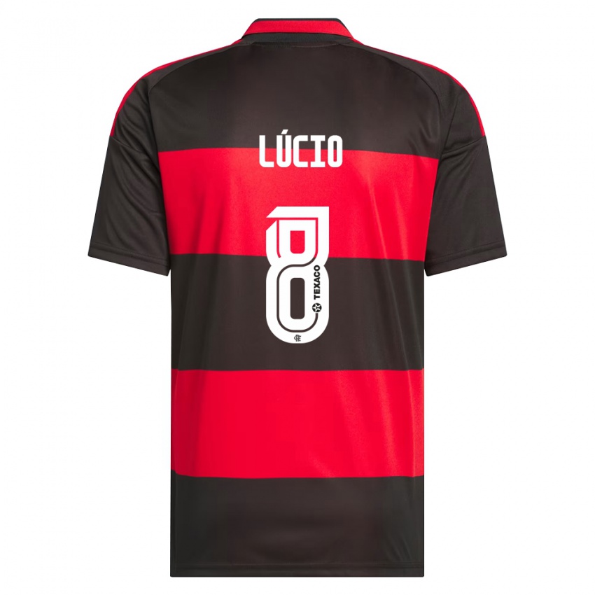 גברים Pablo Lúcio #8 אדום שחור לבן ג'רזי ביתית 2026/27 חולצה קצרה
