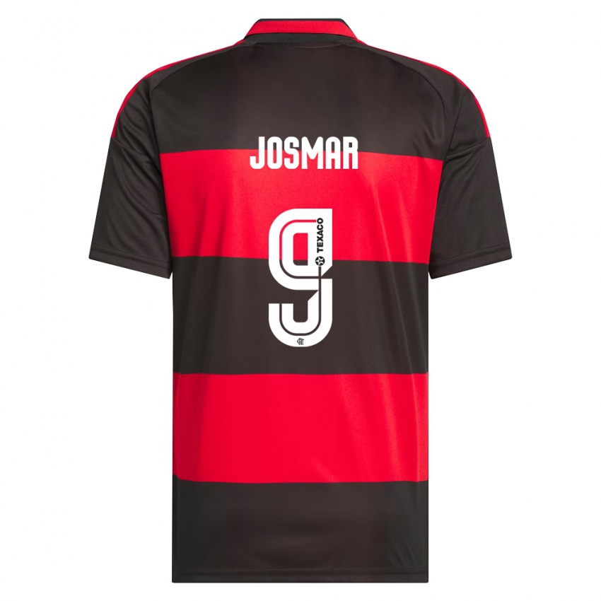 גברים Josmar #9 אדום שחור לבן ג'רזי ביתית 2026/27 חולצה קצרה