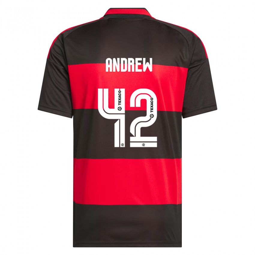 גברים Andrew #42 אדום שחור לבן ג'רזי ביתית 2026/27 חולצה קצרה