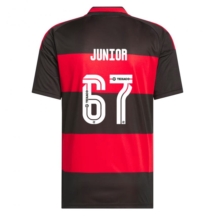 גברים Kaio Junior #67 אדום שחור לבן ג'רזי ביתית 2026/27 חולצה קצרה