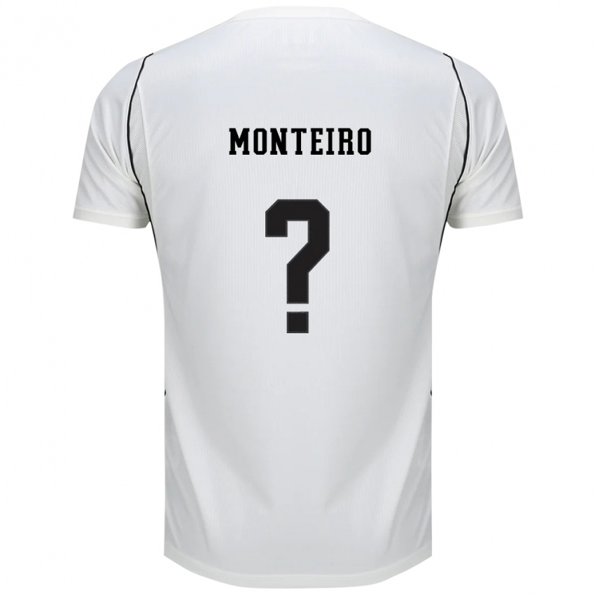 גברים Letícia Monteiro #0 לבן שחור אדום ג'רזי ביתית 2026/27 חולצה קצרה