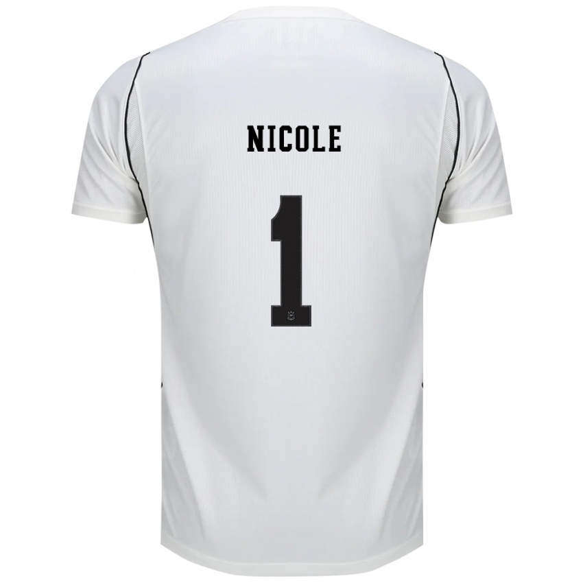 גברים Nicole #1 לבן שחור אדום ג'רזי ביתית 2026/27 חולצה קצרה