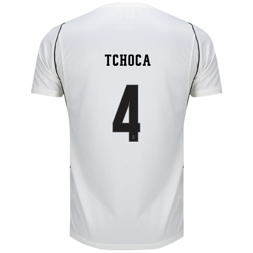 גברים Tchoca #4 לבן שחור אדום ג'רזי ביתית 2026/27 חולצה קצרה