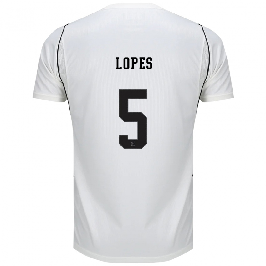 גברים Lucas Lopes #5 לבן שחור אדום ג'רזי ביתית 2026/27 חולצה קצרה