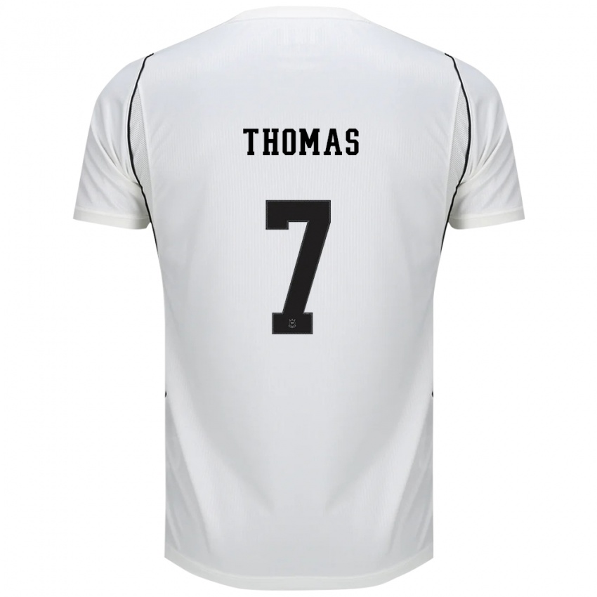 גברים Pedro Thomas #7 לבן שחור אדום ג'רזי ביתית 2026/27 חולצה קצרה