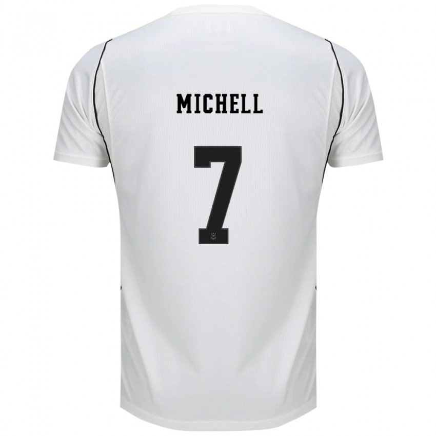 גברים Victor Michell #7 לבן שחור אדום ג'רזי ביתית 2026/27 חולצה קצרה