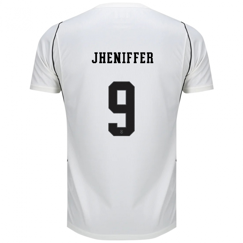 גברים Jheniffer #9 לבן שחור אדום ג'רזי ביתית 2026/27 חולצה קצרה