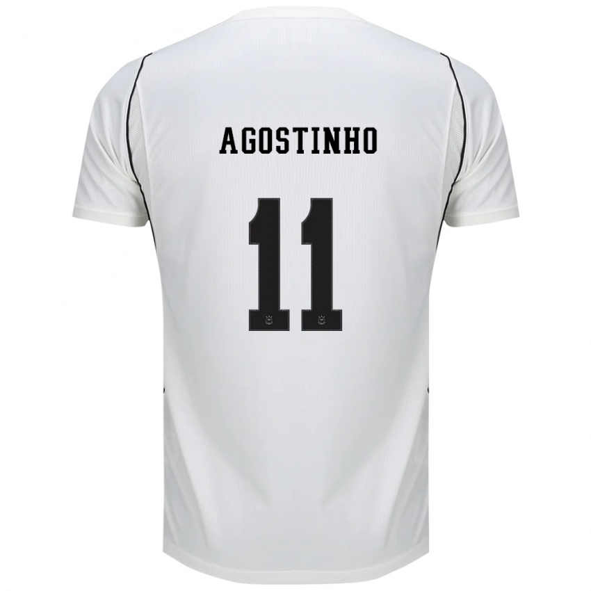 גברים Léo Agostinho #11 לבן שחור אדום ג'רזי ביתית 2026/27 חולצה קצרה