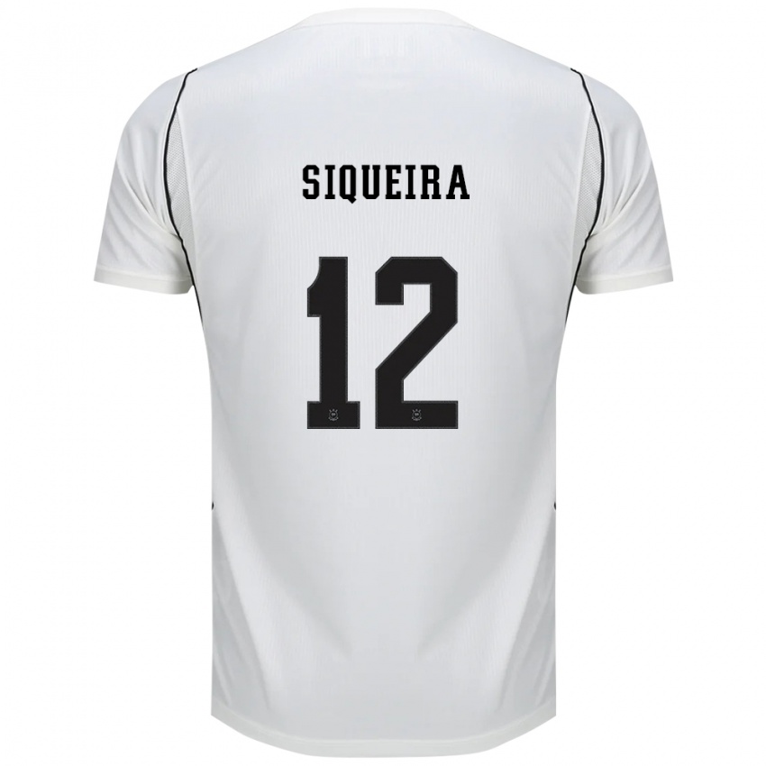 גברים Nicollas Siqueira #12 לבן שחור אדום ג'רזי ביתית 2026/27 חולצה קצרה