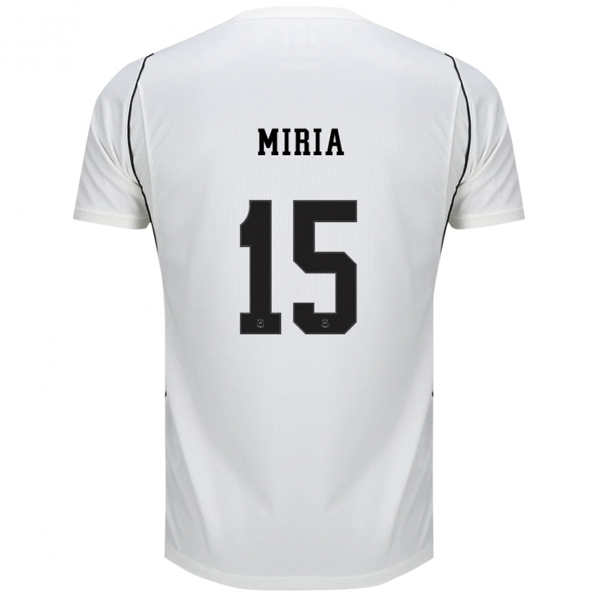 גברים Miria #15 לבן שחור אדום ג'רזי ביתית 2026/27 חולצה קצרה