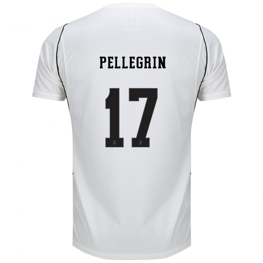 גברים Pellegrin #17 לבן שחור אדום ג'רזי ביתית 2026/27 חולצה קצרה