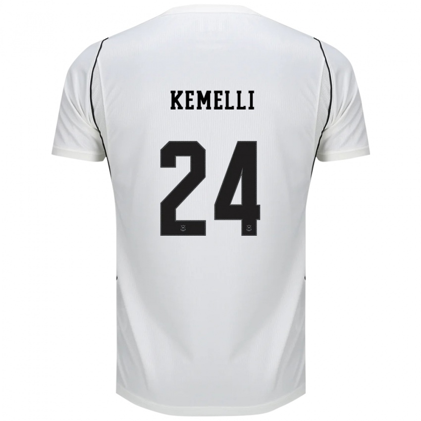 גברים Kemelli #24 לבן שחור אדום ג'רזי ביתית 2026/27 חולצה קצרה