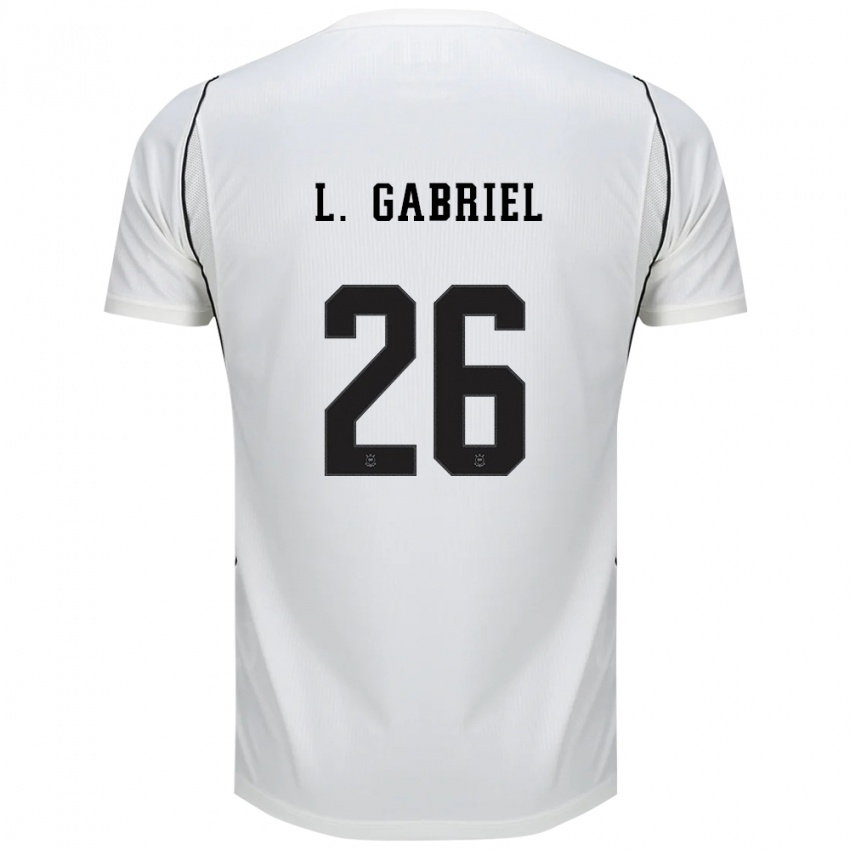 גברים Lucas Gabriel #26 לבן שחור אדום ג'רזי ביתית 2026/27 חולצה קצרה