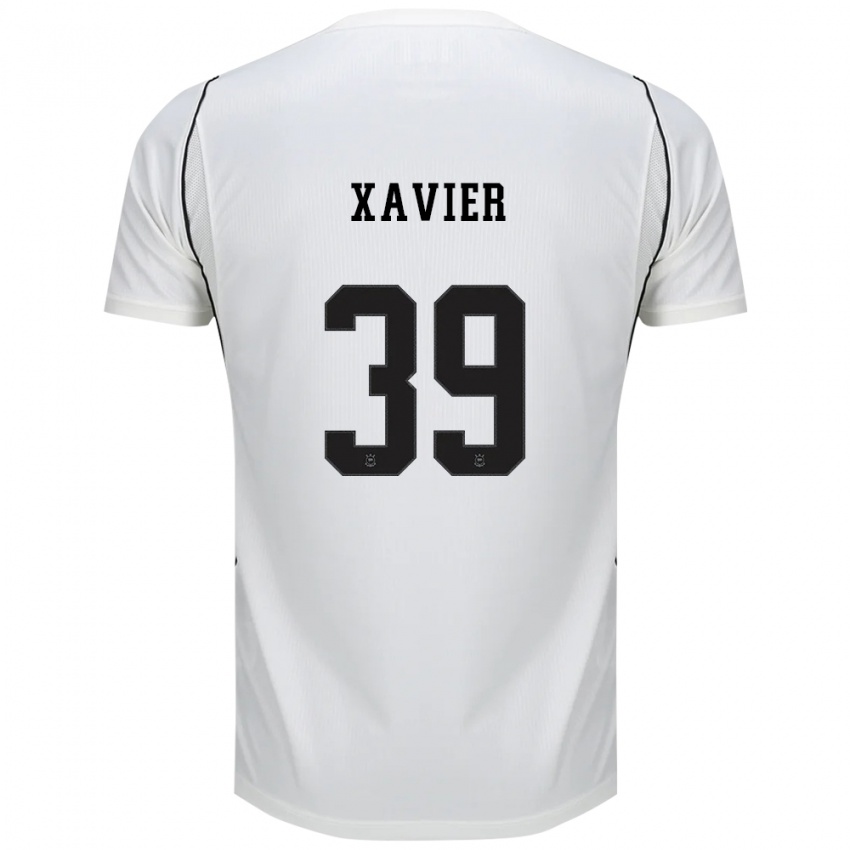 גברים Xavier #39 לבן שחור אדום ג'רזי ביתית 2026/27 חולצה קצרה