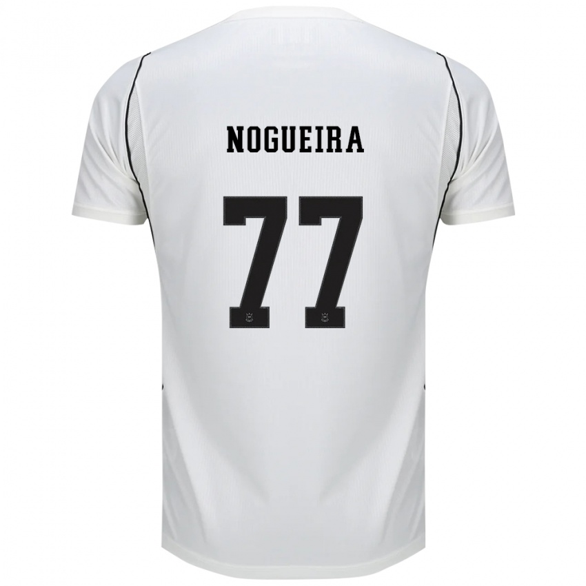 גברים Carol Nogueira #77 לבן שחור אדום ג'רזי ביתית 2026/27 חולצה קצרה