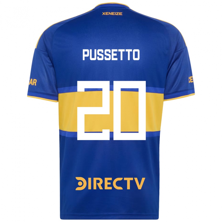גברים Juan Pussetto #20 כחול מלכותי צהוב ג'רזי ביתית 2026/27 חולצה קצרה