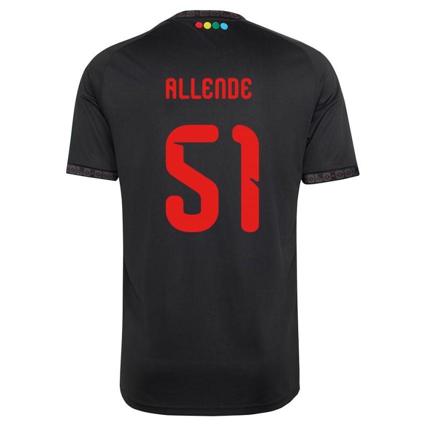גברים Pierre Allende #51 שחור אדום הרחק ג'רזי 2026/27 חולצה קצרה