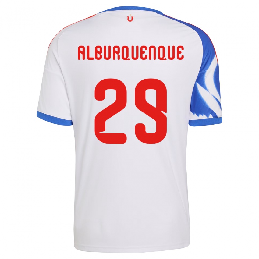 גברים José Alburquenque #29 לבן כחול צי הרחק ג'רזי 2026/27 חולצה קצרה