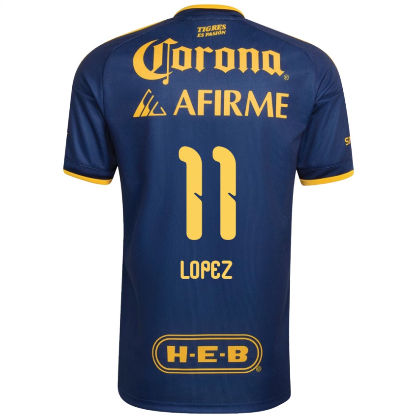 גברים Nicolas Lopez #11 כחול מלכותי צהוב הרחק ג'רזי 2026/27 חולצה קצרה