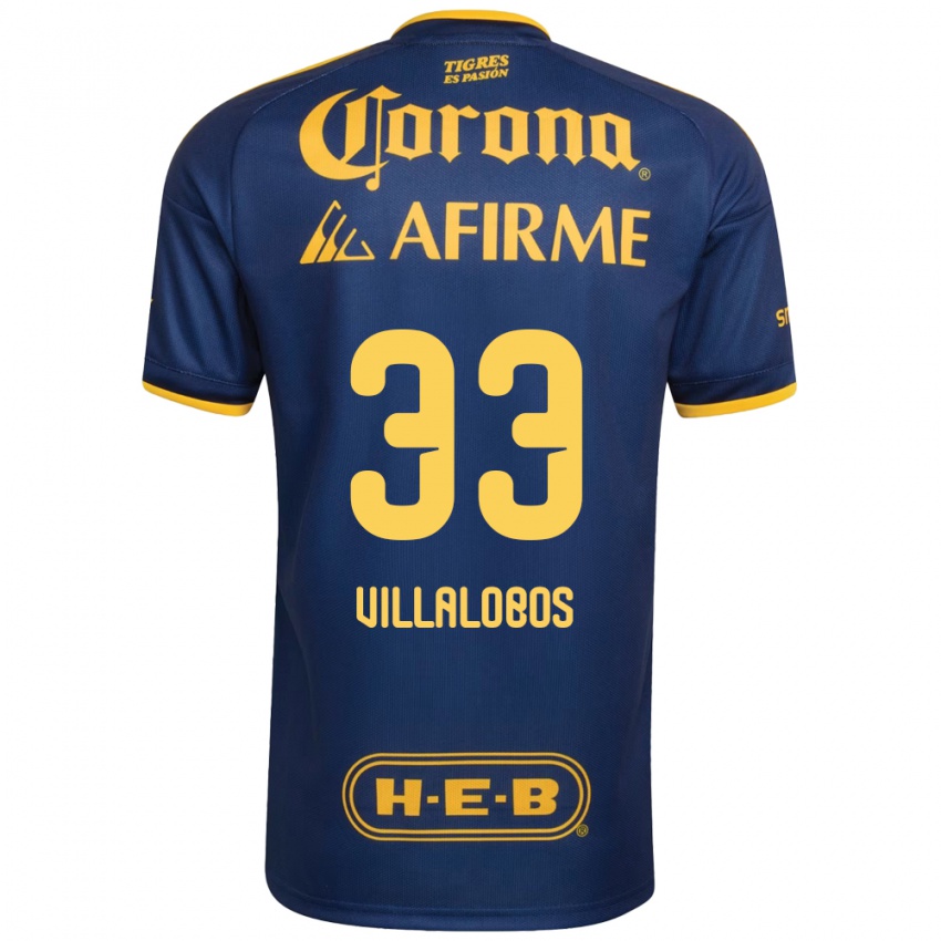 גברים Vania Villalobos #33 כחול מלכותי צהוב הרחק ג'רזי 2026/27 חולצה קצרה