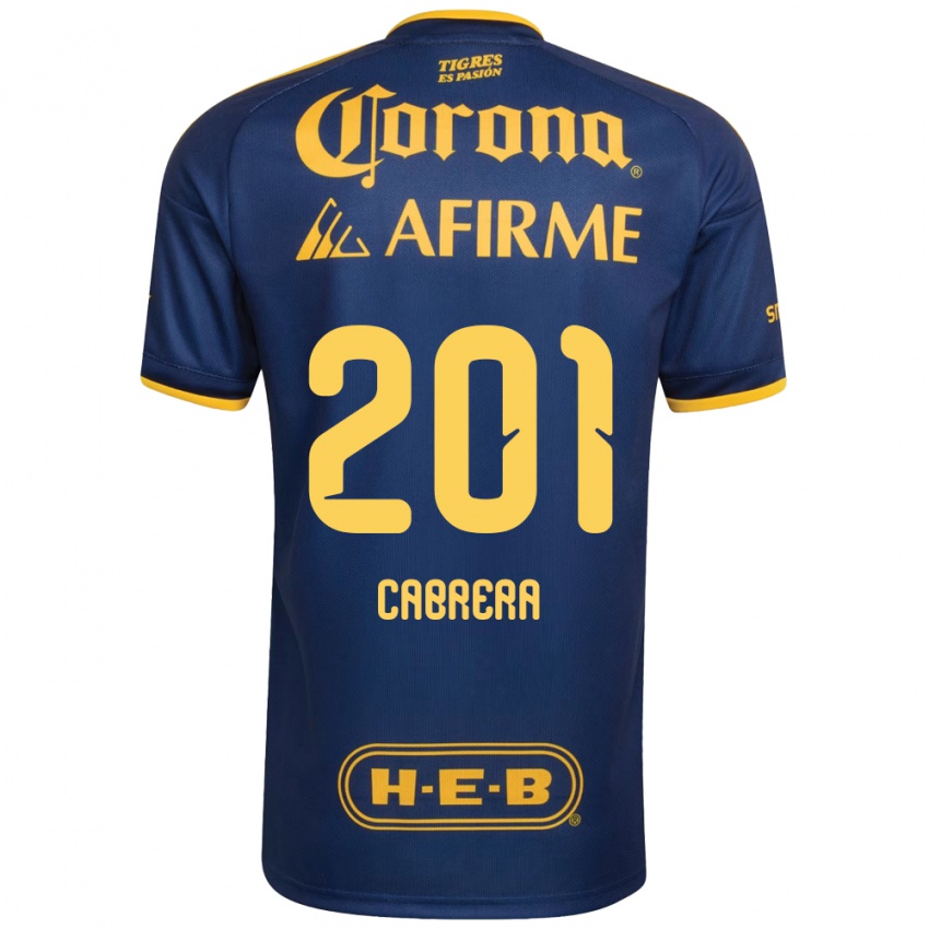 גברים Jorge Cabrera #201 כחול מלכותי צהוב הרחק ג'רזי 2026/27 חולצה קצרה