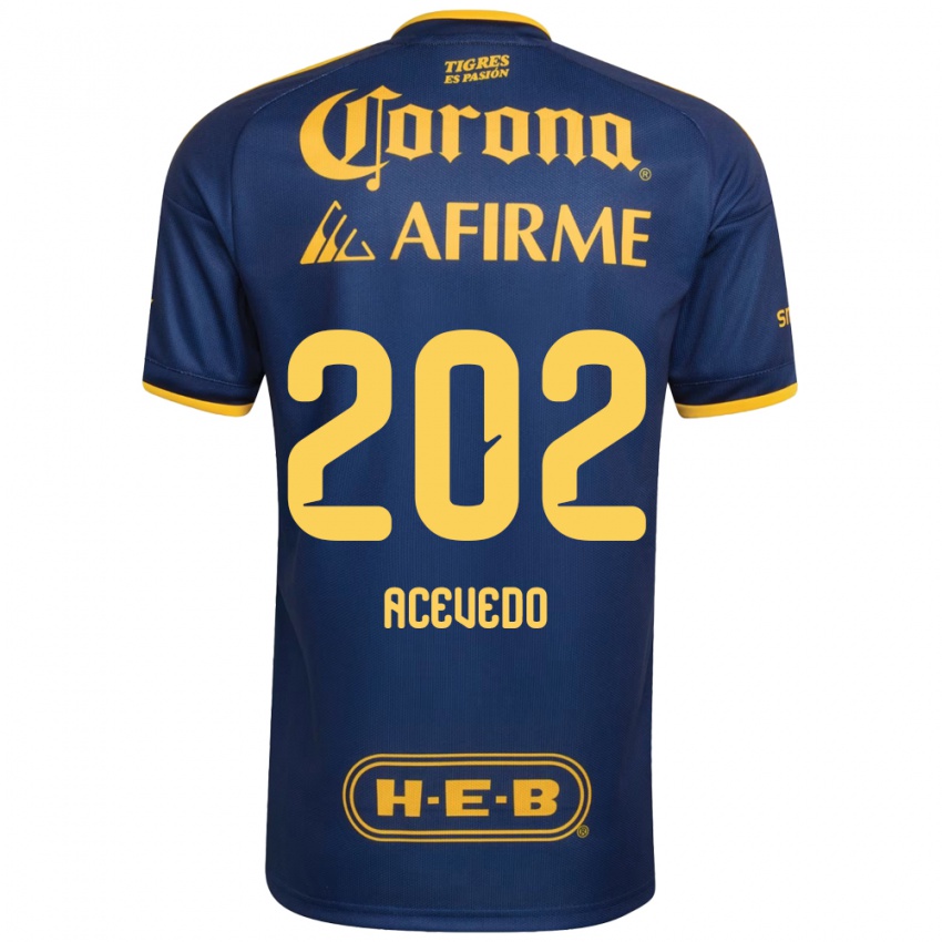 גברים José Acevedo #202 כחול מלכותי צהוב הרחק ג'רזי 2026/27 חולצה קצרה