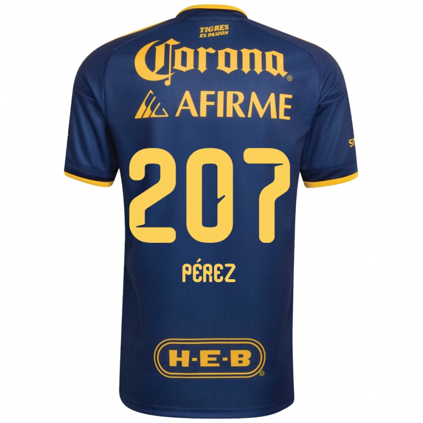 גברים Samuel Pérez #207 כחול מלכותי צהוב הרחק ג'רזי 2026/27 חולצה קצרה