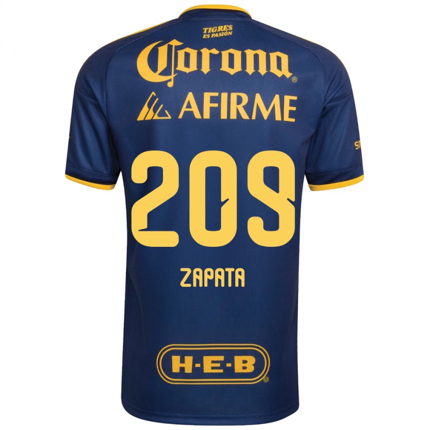 גברים Jorge Zapata #209 כחול מלכותי צהוב הרחק ג'רזי 2026/27 חולצה קצרה
