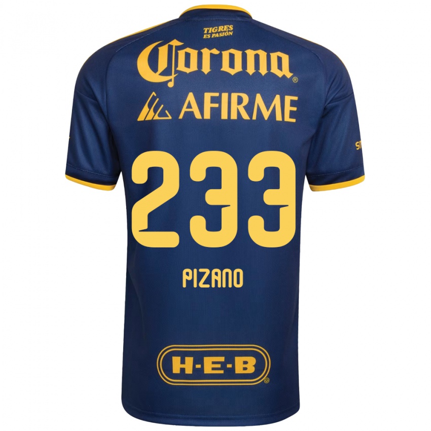 גברים Juan Pizano #233 כחול מלכותי צהוב הרחק ג'רזי 2026/27 חולצה קצרה