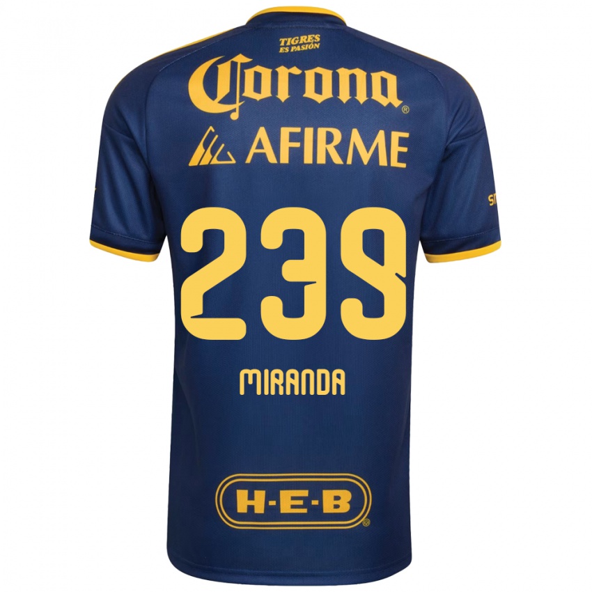 גברים Jesús Miranda #239 כחול מלכותי צהוב הרחק ג'רזי 2026/27 חולצה קצרה