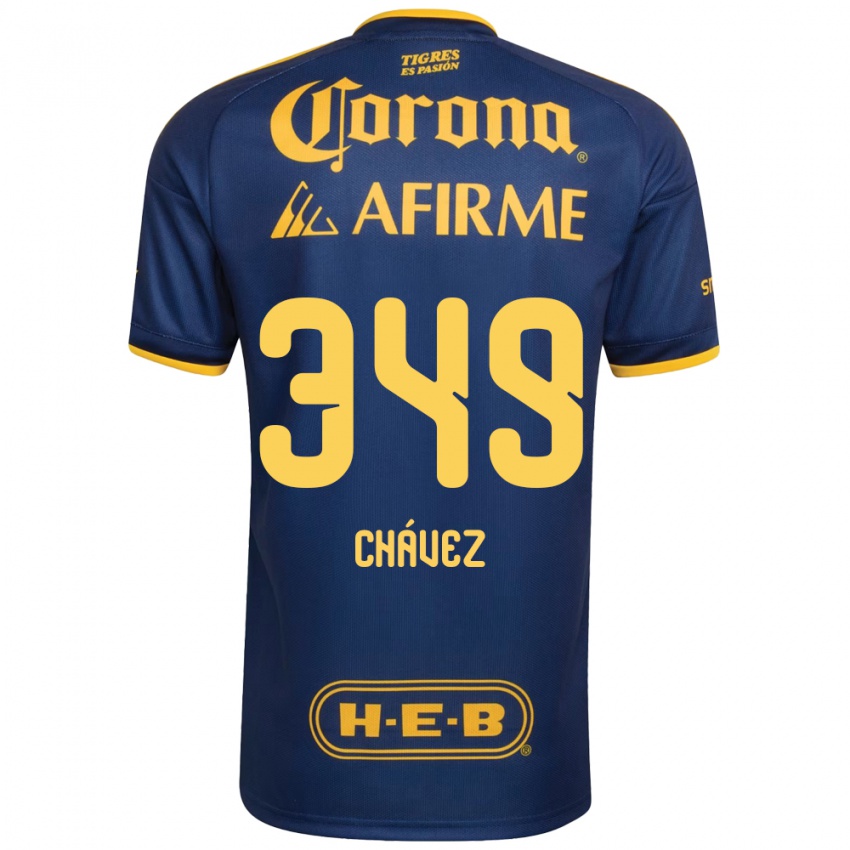 גברים Jorge Chávez #349 כחול מלכותי צהוב הרחק ג'רזי 2026/27 חולצה קצרה