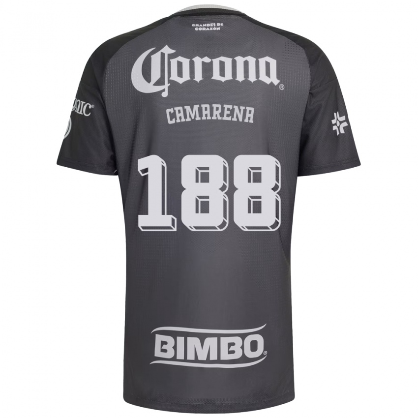 גברים Santiago Camarena #188 אפור לבן שחור הרחק ג'רזי 2026/27 חולצה קצרה