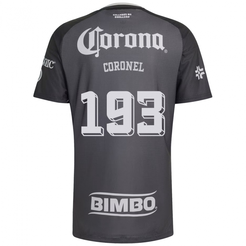 גברים Ángel Coronel #193 אפור לבן שחור הרחק ג'רזי 2026/27 חולצה קצרה
