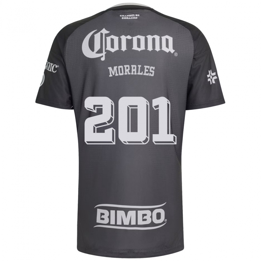 גברים Ángel Morales #201 אפור לבן שחור הרחק ג'רזי 2026/27 חולצה קצרה