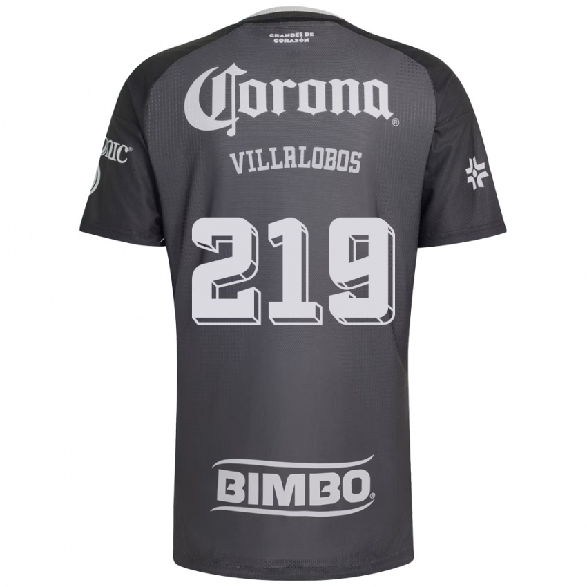 גברים Patricio Villalobos #219 אפור לבן שחור הרחק ג'רזי 2026/27 חולצה קצרה