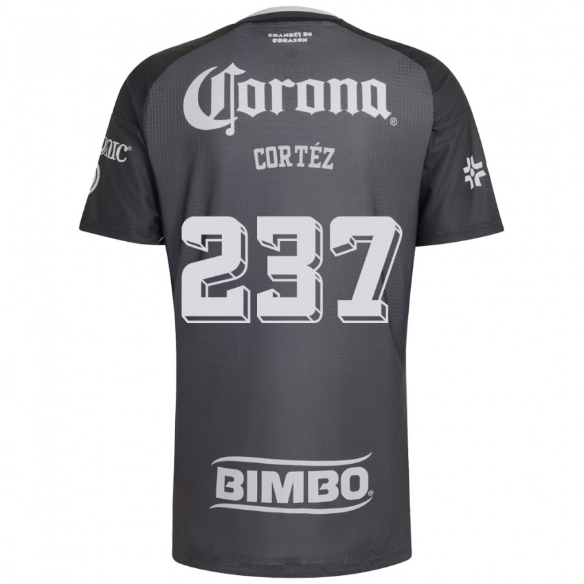 גברים Guillermo Cortéz #237 אפור לבן שחור הרחק ג'רזי 2026/27 חולצה קצרה