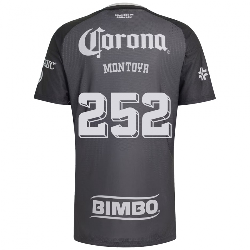 גברים Diego Montoya #252 אפור לבן שחור הרחק ג'רזי 2026/27 חולצה קצרה