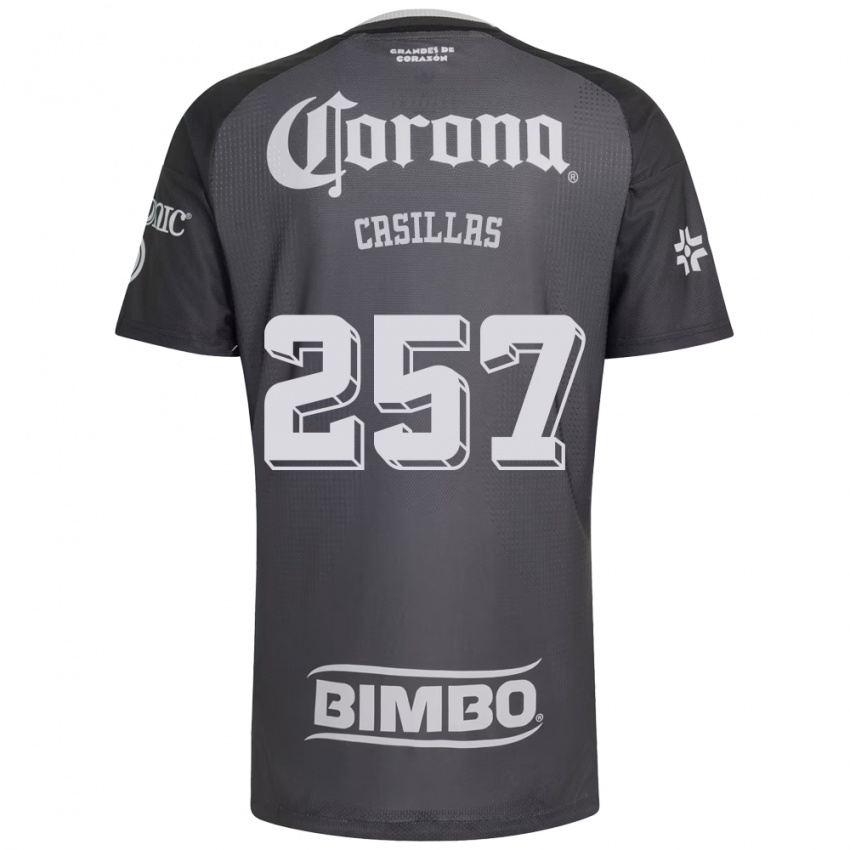 גברים Iván Casillas #257 אפור לבן שחור הרחק ג'רזי 2026/27 חולצה קצרה